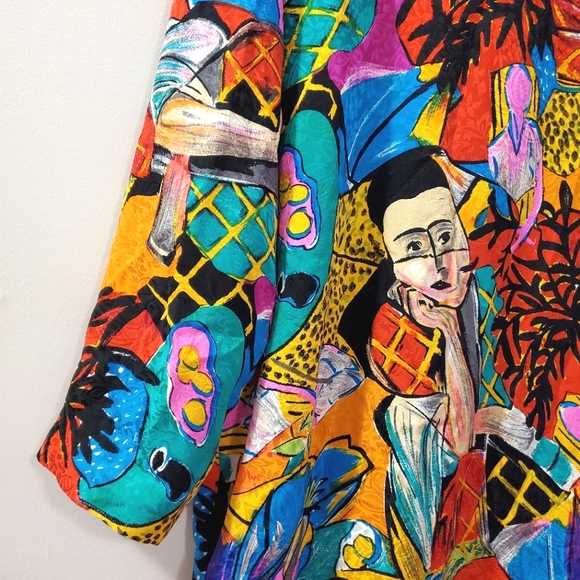 Diane Freis - Vintage Silk Duster Blazer - Picture 10 of 11